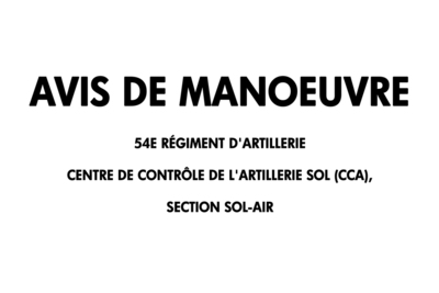 Avis de manoeuvre